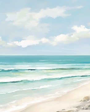 Watercolor beach motif