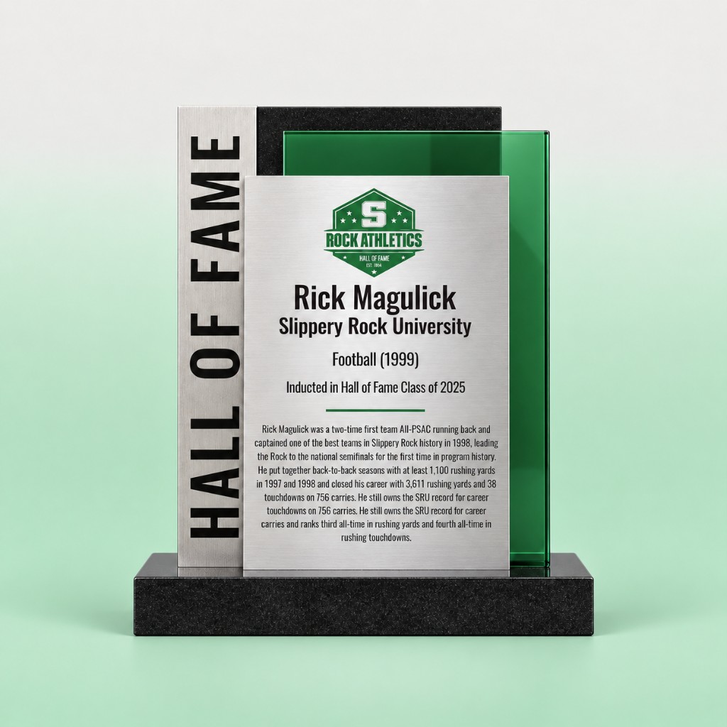 Slippery Rock University Hall of Fame award