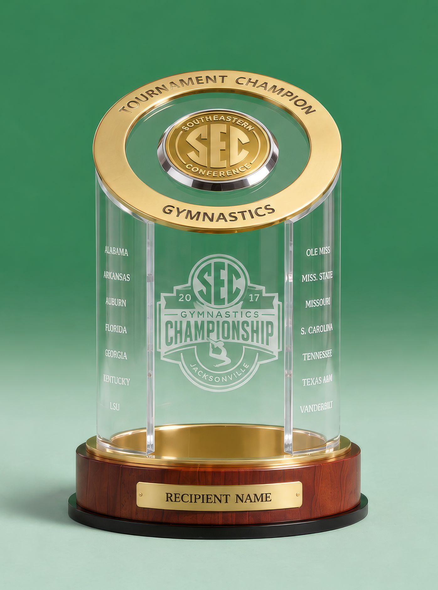 SEC Gymnastics Tournament Champion trophy