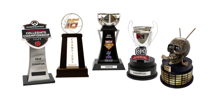 Tournament Awards Brand your event or tournament with athletic trophies worth winning!